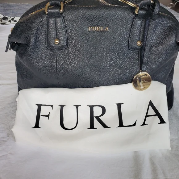 EUC Furla Black Top-Handle Bag - Picture 1 of 16